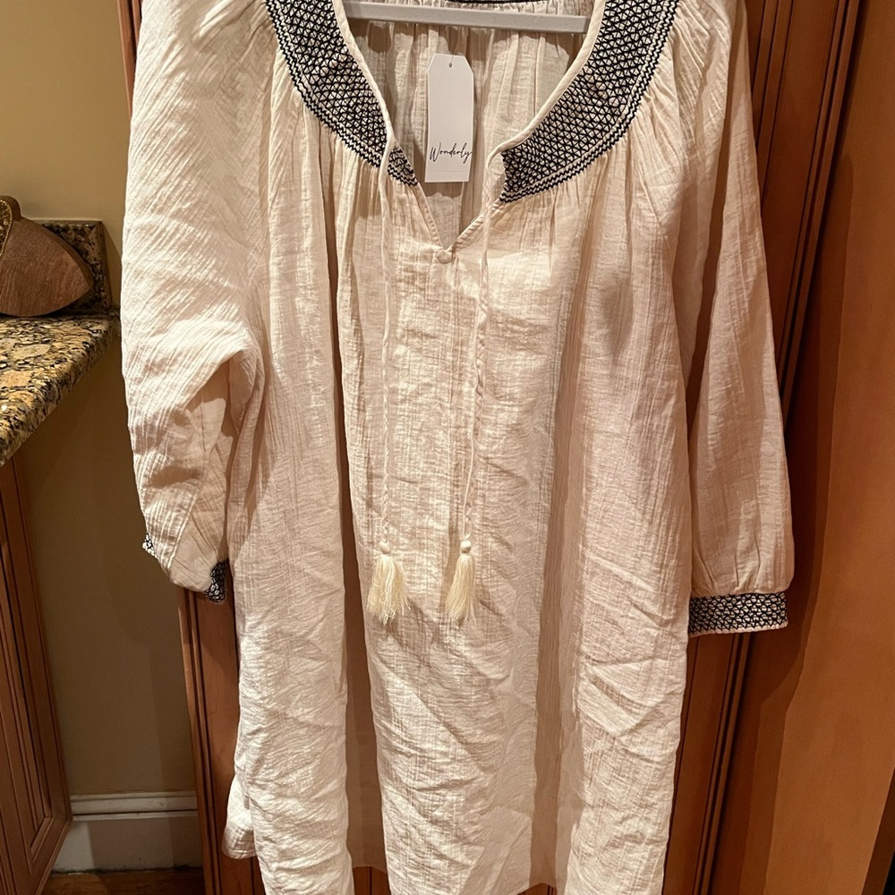 Wonderly Cream and Black Mini Dress